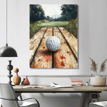 Abstract Golf Ball Swing Of Perfection I - Golf Canvas Wall Art